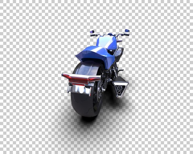Motocicleta aislada en el fondo Ilustración de renderización 3D