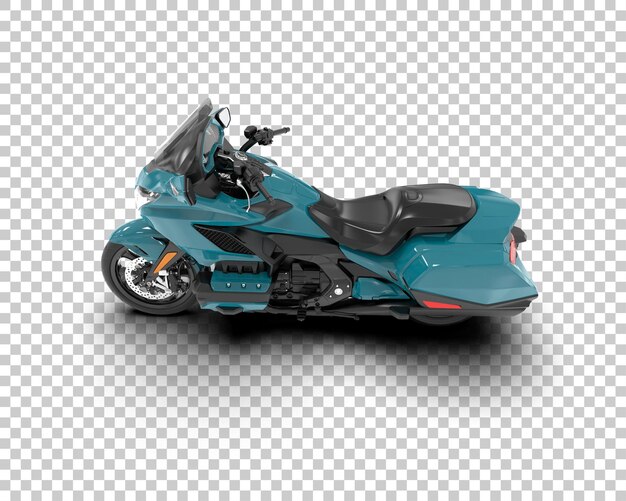 Motocicleta aislada en el fondo Ilustración de renderización 3D