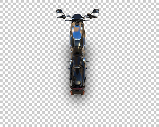 Motocicleta aislada en el fondo Ilustración de renderización 3D