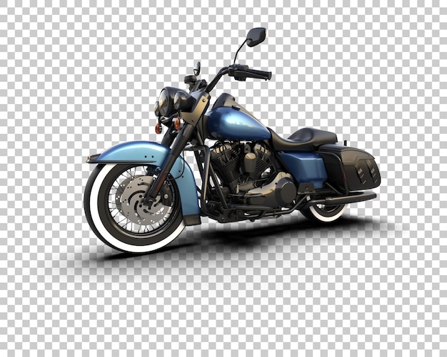 Motocicleta aislada en el fondo Ilustración de renderización 3D