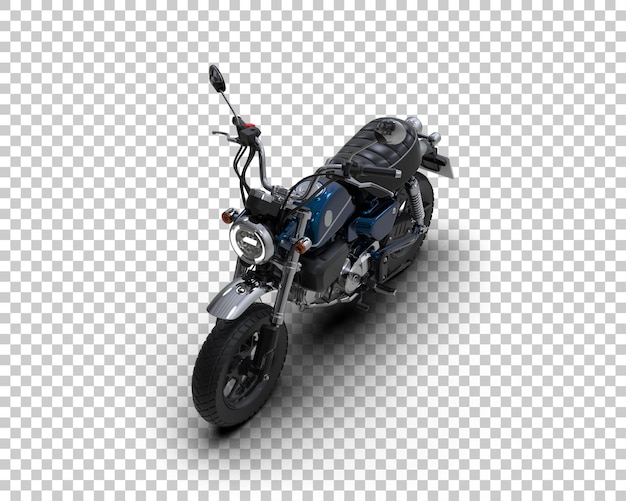 Motocicleta aislada en el fondo Ilustración de renderización 3D