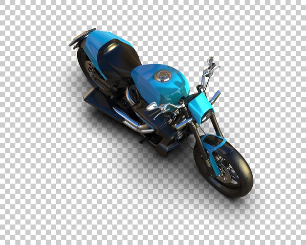 Motocicleta aislada en el fondo Ilustración de renderización 3D