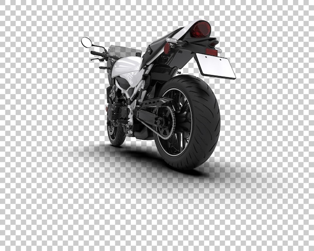 Motocicleta aislada en el fondo Ilustración de renderización 3D