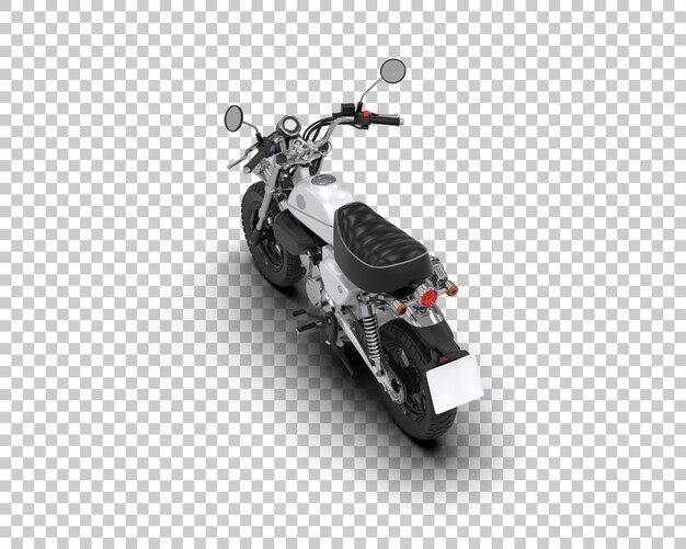 Motocicleta aislada en el fondo Ilustración de renderización 3D