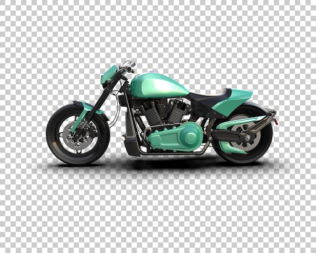 Motocicleta aislada en el fondo Ilustración de renderización 3D