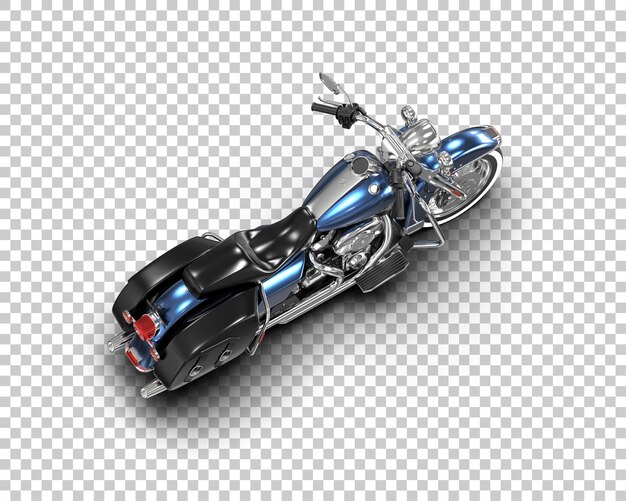 Motocicleta aislada en el fondo Ilustración de renderización 3D