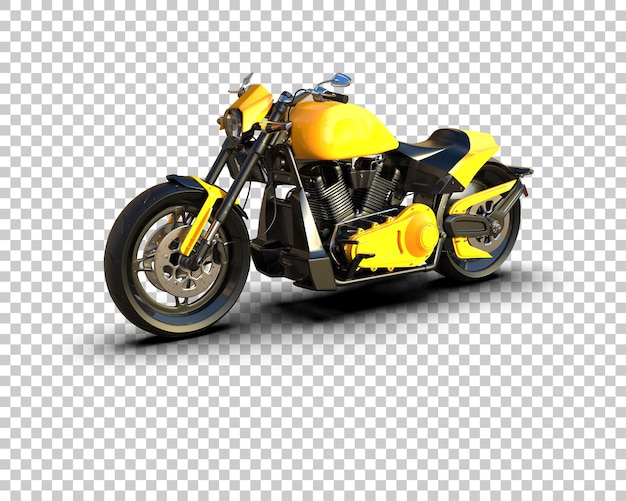 Motocicleta aislada en el fondo Ilustración de renderización 3D