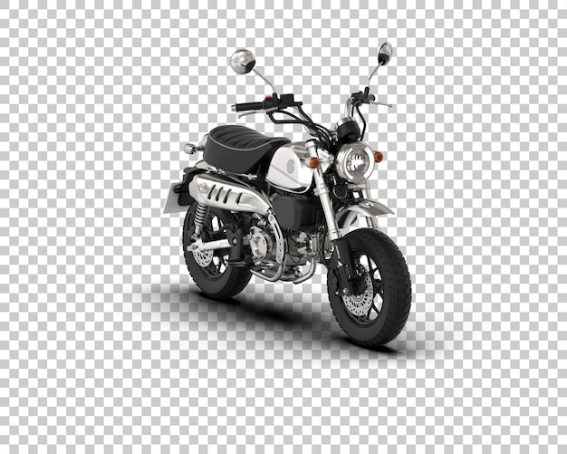 Motocicleta aislada en el fondo Ilustración de renderización 3D