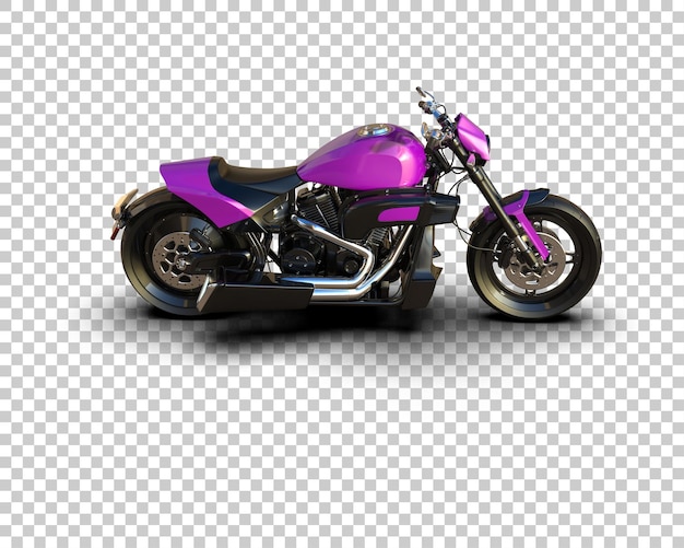 Motocicleta aislada en el fondo Ilustración de renderización 3D