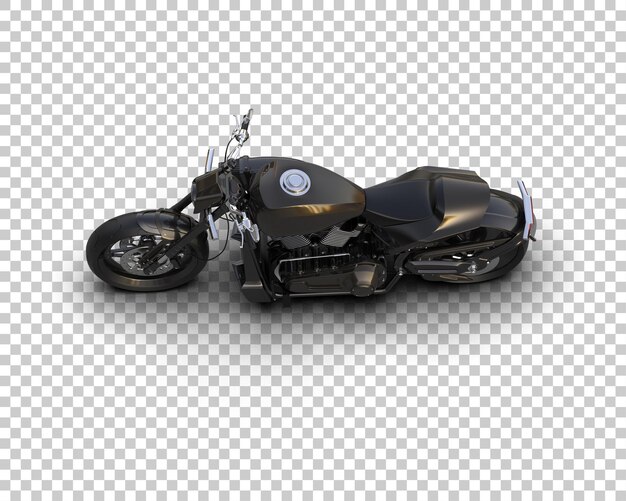Motocicleta aislada en el fondo Ilustración de renderización 3D
