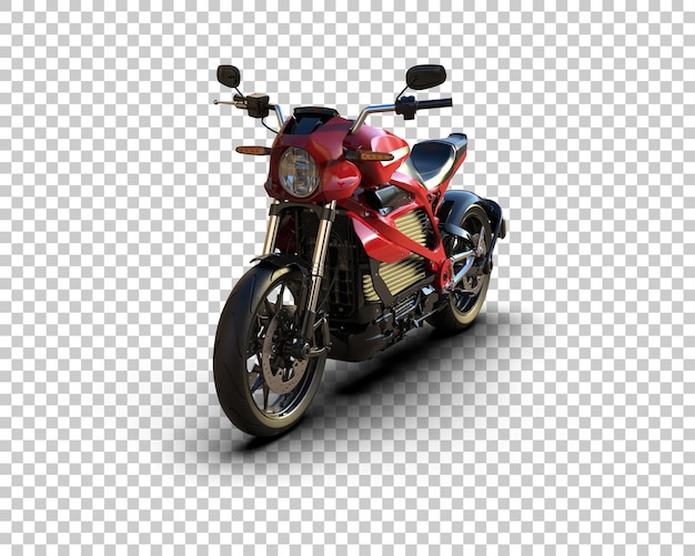 PSD motocicleta aislada en el fondo ilustración de renderización 3d