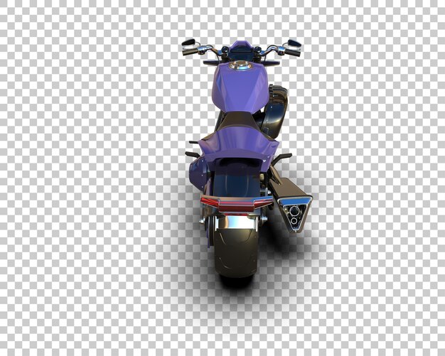 Motocicleta aislada en el fondo Ilustración de renderización 3D