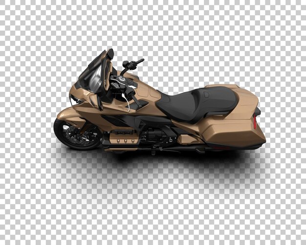 Motocicleta aislada en el fondo Ilustración de renderización 3D