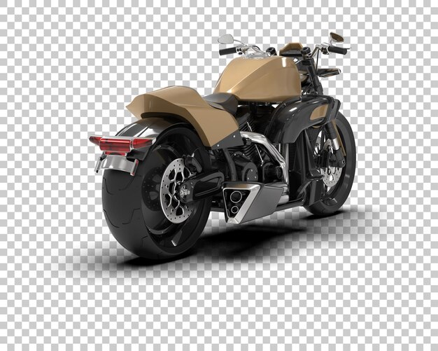 Motocicleta aislada en el fondo Ilustración de renderización 3D