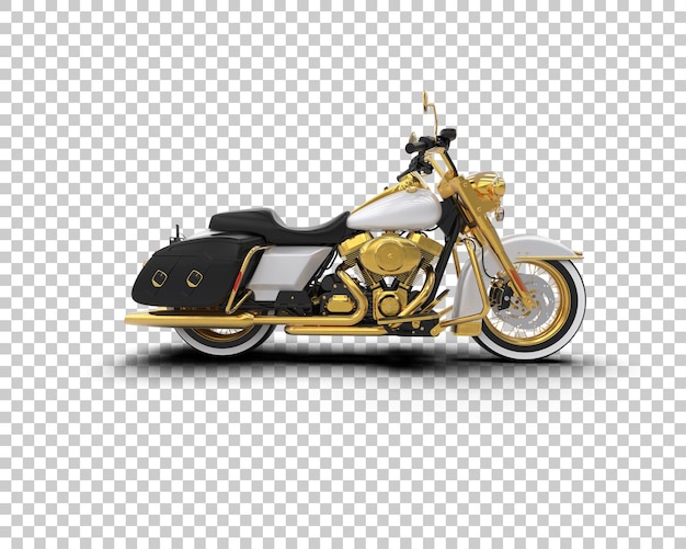 Motocicleta aislada en el fondo Ilustración de renderización 3D