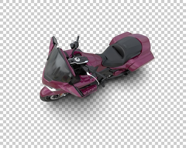 Motocicleta aislada en el fondo Ilustración de renderización 3D