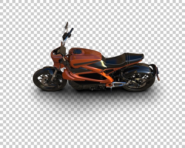 Motocicleta aislada en el fondo Ilustración de renderización 3D