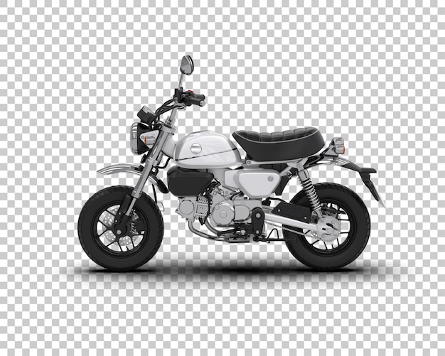 Motocicleta aislada en el fondo Ilustración de renderización 3D