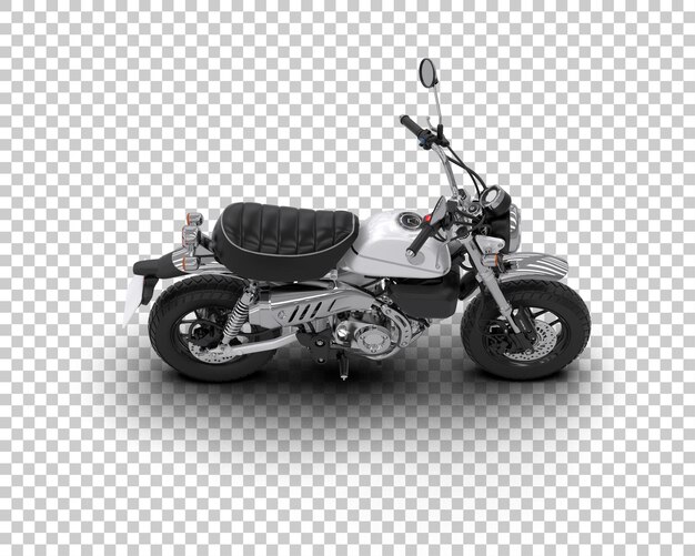 Motocicleta aislada en el fondo Ilustración de renderización 3D