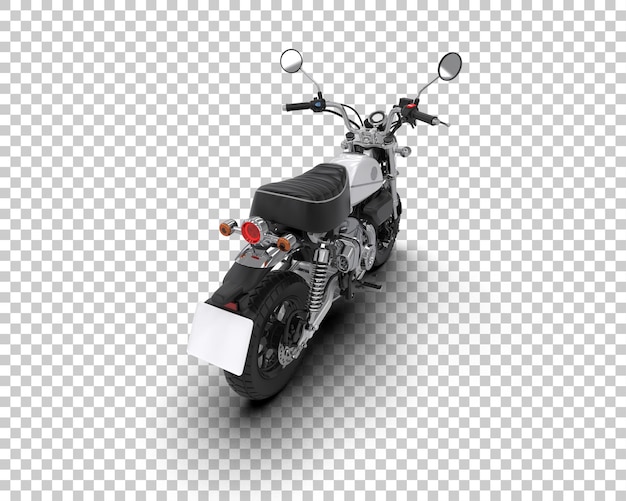 Motocicleta aislada en el fondo Ilustración de renderización 3D