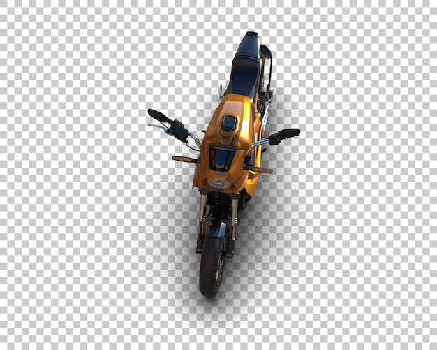 Motocicleta aislada en el fondo Ilustración de renderización 3D