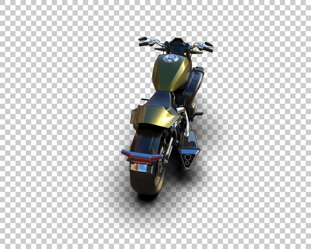 Motocicleta aislada en el fondo Ilustración de renderización 3D