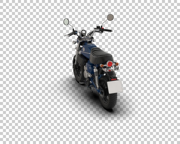 Motocicleta aislada en el fondo Ilustración de renderización 3D