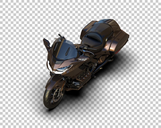 Motocicleta aislada en el fondo Ilustración de renderización 3D