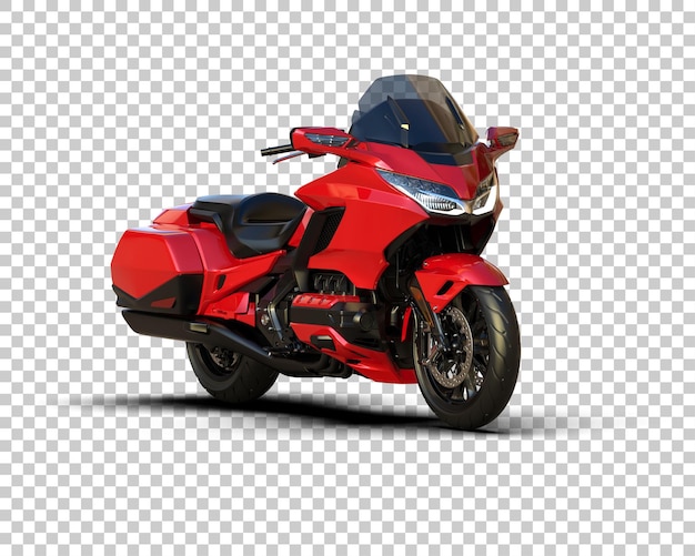 Motocicleta aislada en el fondo Ilustración de renderización 3D