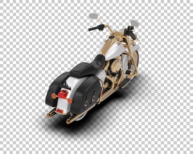 Motocicleta aislada en el fondo Ilustración de renderización 3D
