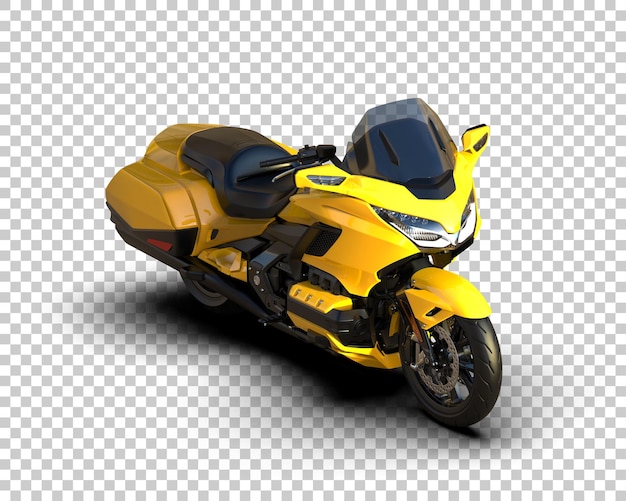 Motocicleta aislada en el fondo Ilustración de renderización 3D