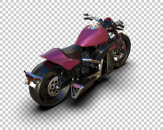 Motocicleta aislada en el fondo Ilustración de renderización 3D