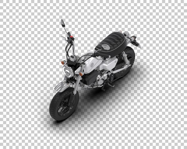 Motocicleta aislada en el fondo Ilustración de renderización 3D