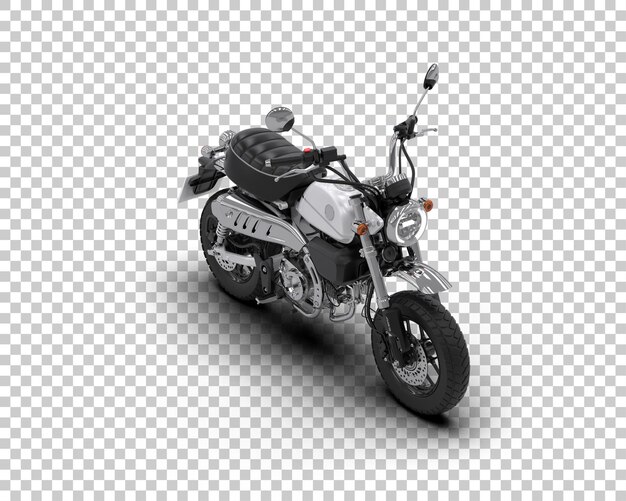 Motocicleta aislada en el fondo Ilustración de renderización 3D