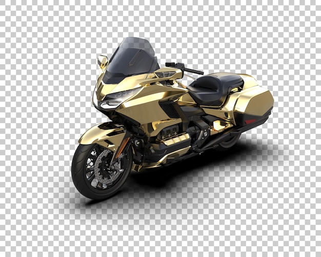 Motocicleta aislada en el fondo Ilustración de renderización 3D