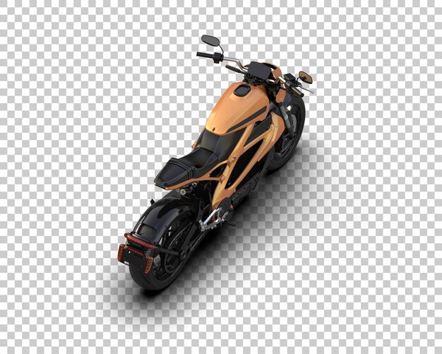 Motocicleta aislada en el fondo Ilustración de renderización 3D