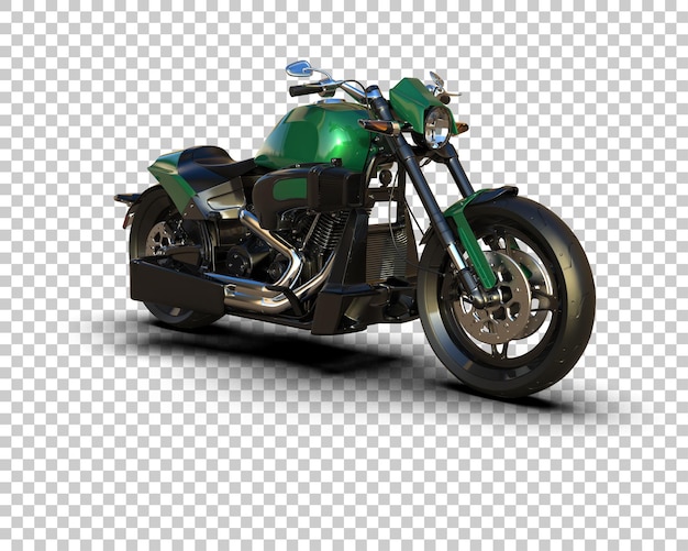 Motocicleta aislada en el fondo Ilustración de renderización 3D