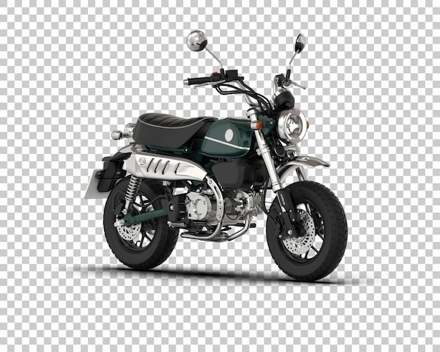 Motocicleta aislada en el fondo Ilustración de renderización 3D