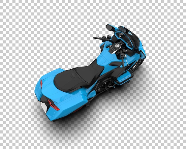 Motocicleta aislada en el fondo Ilustración de renderización 3D