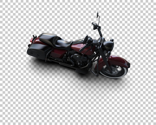 Motocicleta aislada en el fondo Ilustración de renderización 3D