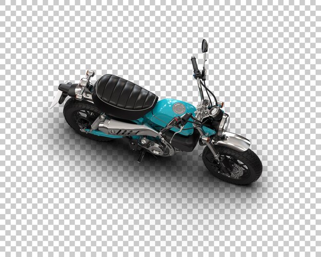 Motocicleta aislada en el fondo Ilustración de renderización 3D