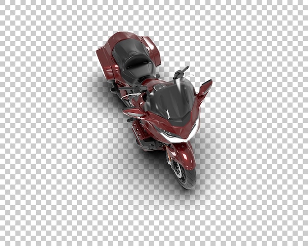 Motocicleta aislada en el fondo Ilustración de renderización 3D