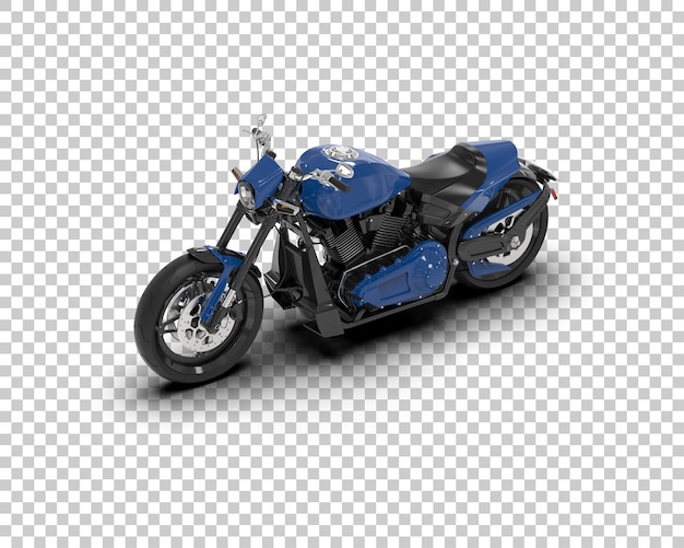Motocicleta aislada en el fondo Ilustración de renderización 3D