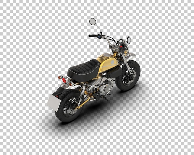 Motocicleta aislada en el fondo Ilustración de renderización 3D