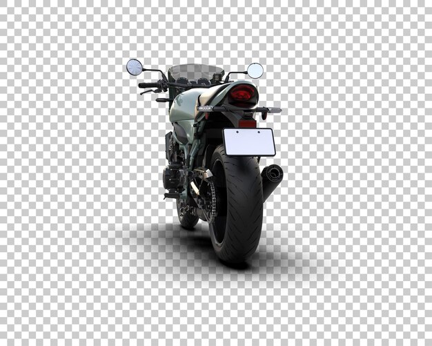 Motocicleta aislada en el fondo Ilustración de renderización 3D