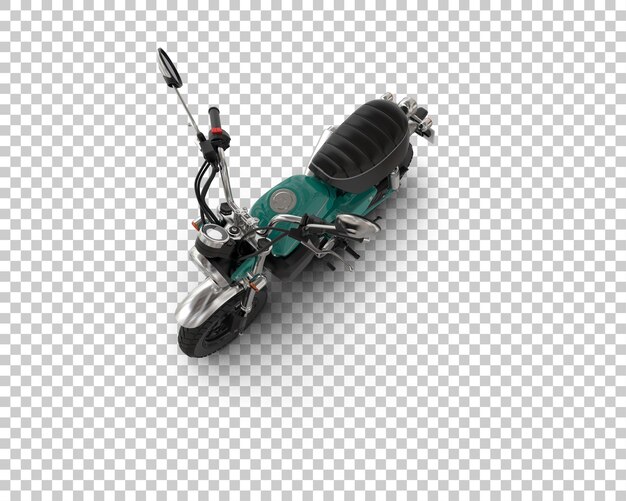 Motocicleta aislada en el fondo Ilustración de renderización 3D