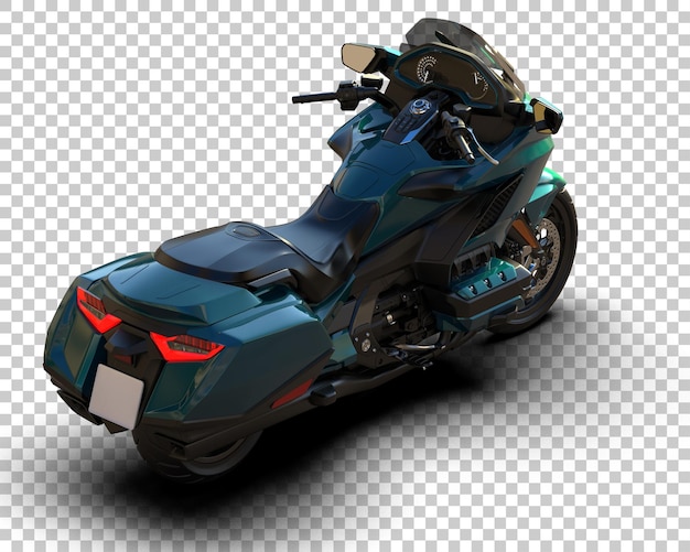 Motocicleta aislada en el fondo Ilustración de renderización 3D