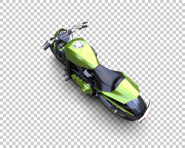 Motocicleta aislada en el fondo Ilustración de renderización 3D