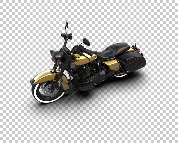 Motocicleta aislada en el fondo Ilustración de renderización 3D