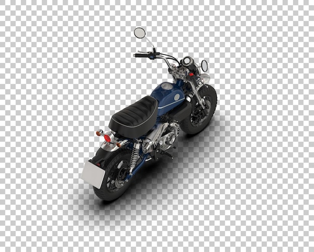 Motocicleta aislada en el fondo Ilustración de renderización 3D